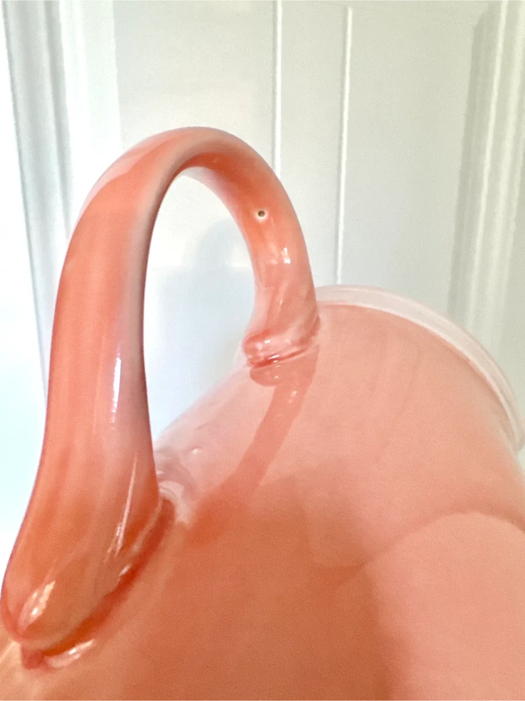 1998 Peach Ceramic Pitcher Vintage image indicator(7)