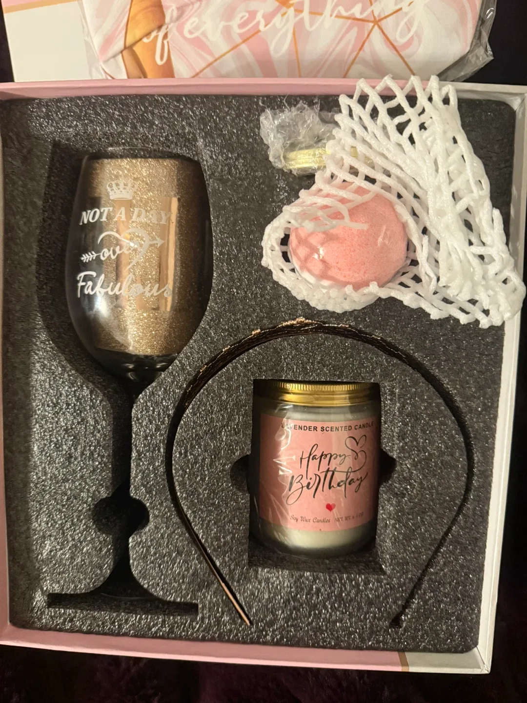Birthday Gift Set - Wine Glass, Candle, and More! thumbnail