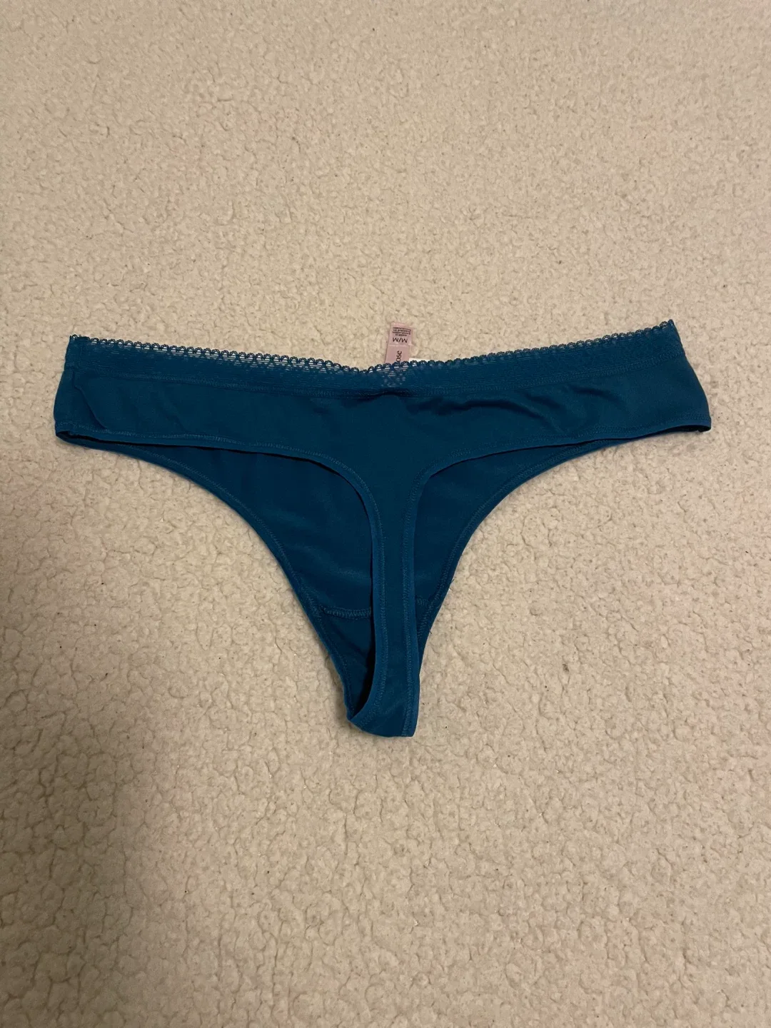 La Vie en Rose Thong - Size M - Teal image indicator(2)