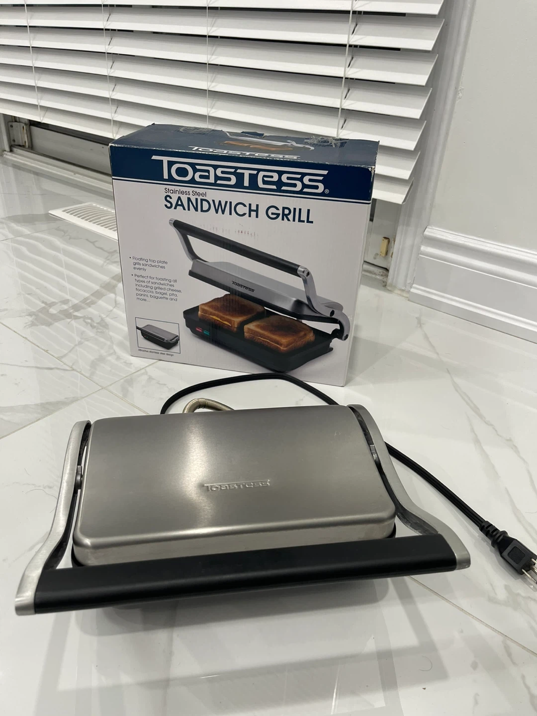 Toastess Stainless Steel Sandwich Grill