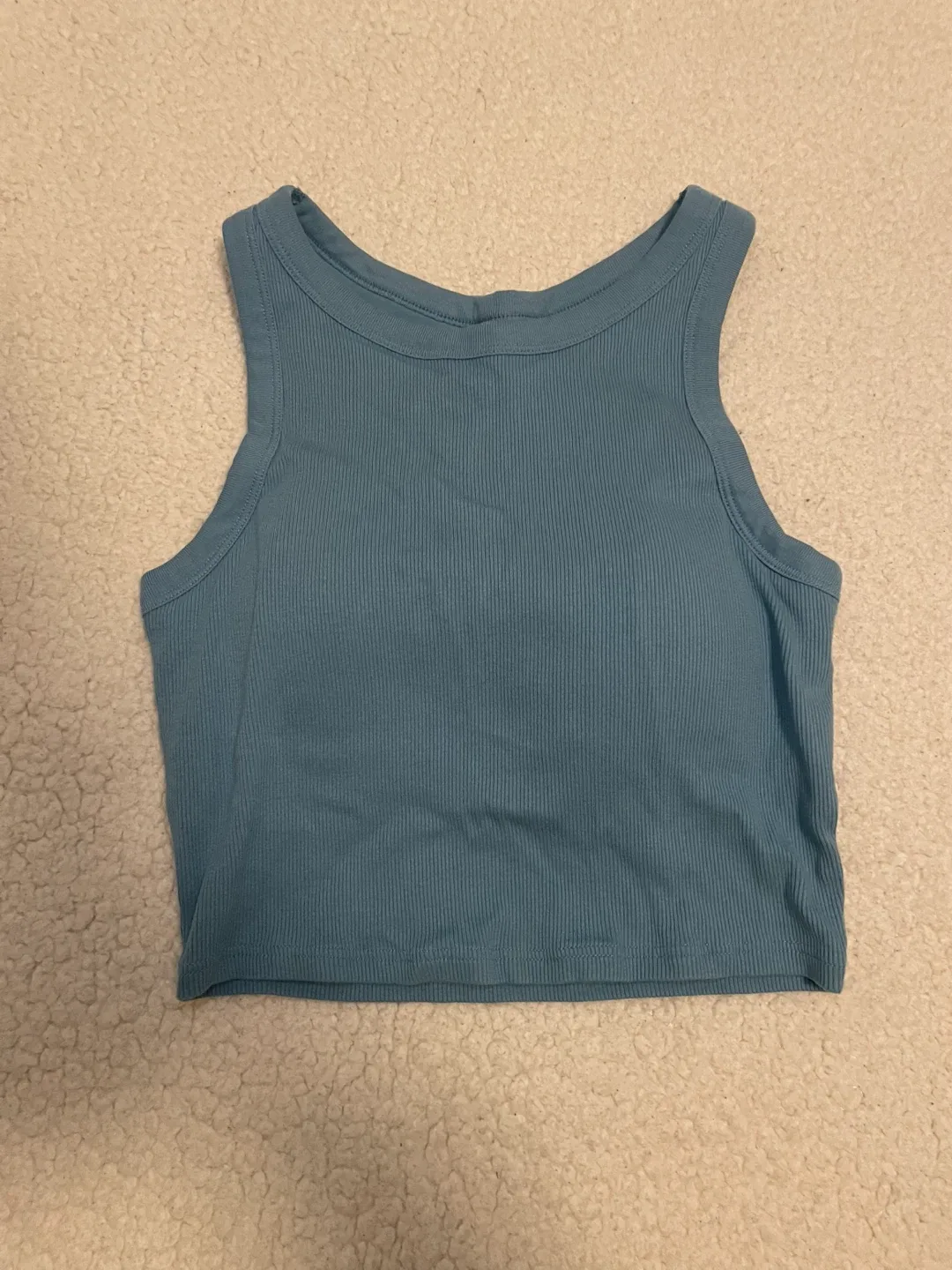 Uniqlo Ribbed Cropped Tank Top - Size XS thumbnail
