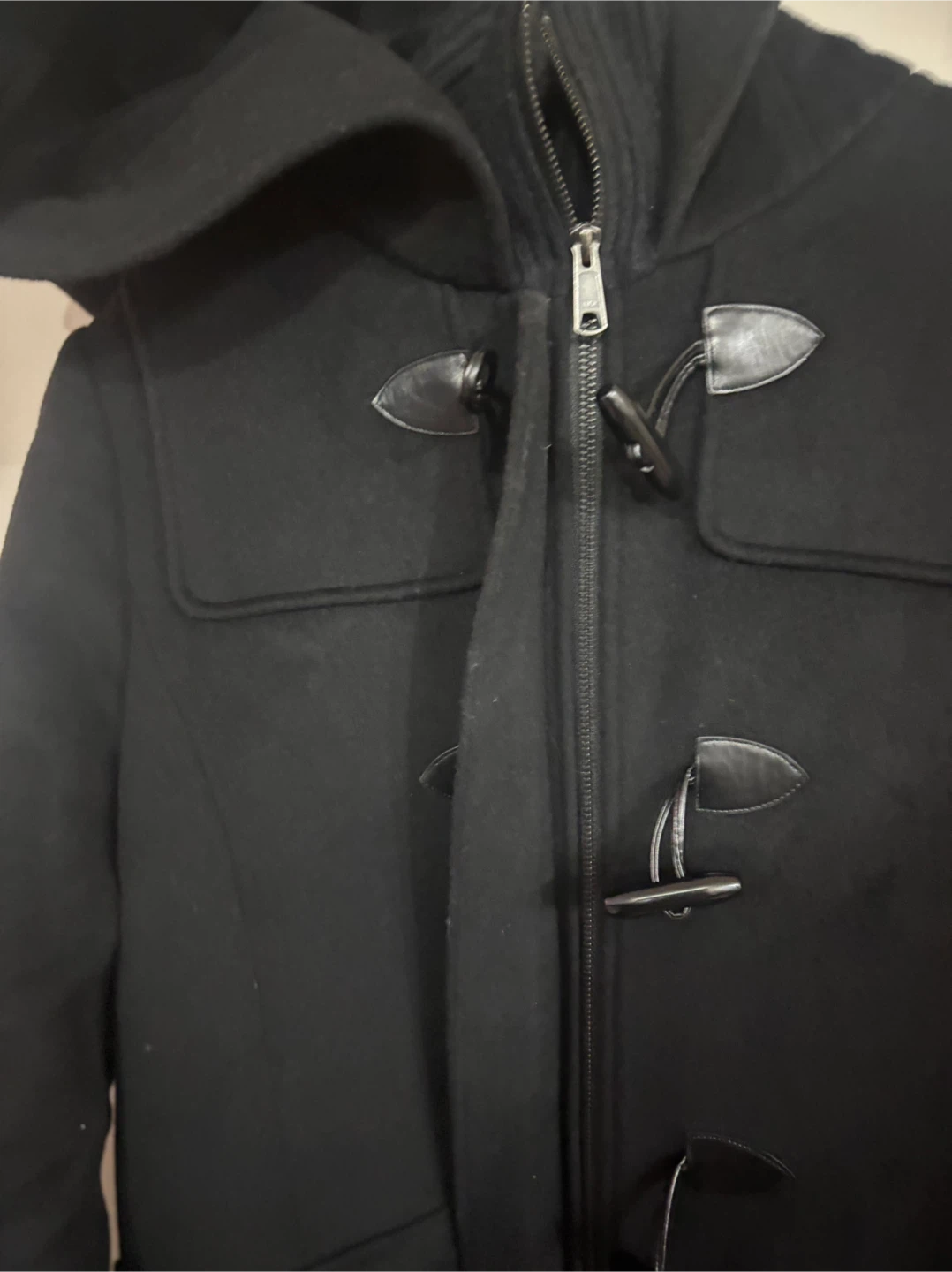RW&CO. Black Wool Blend Duffle Coat - Size L - photo 2