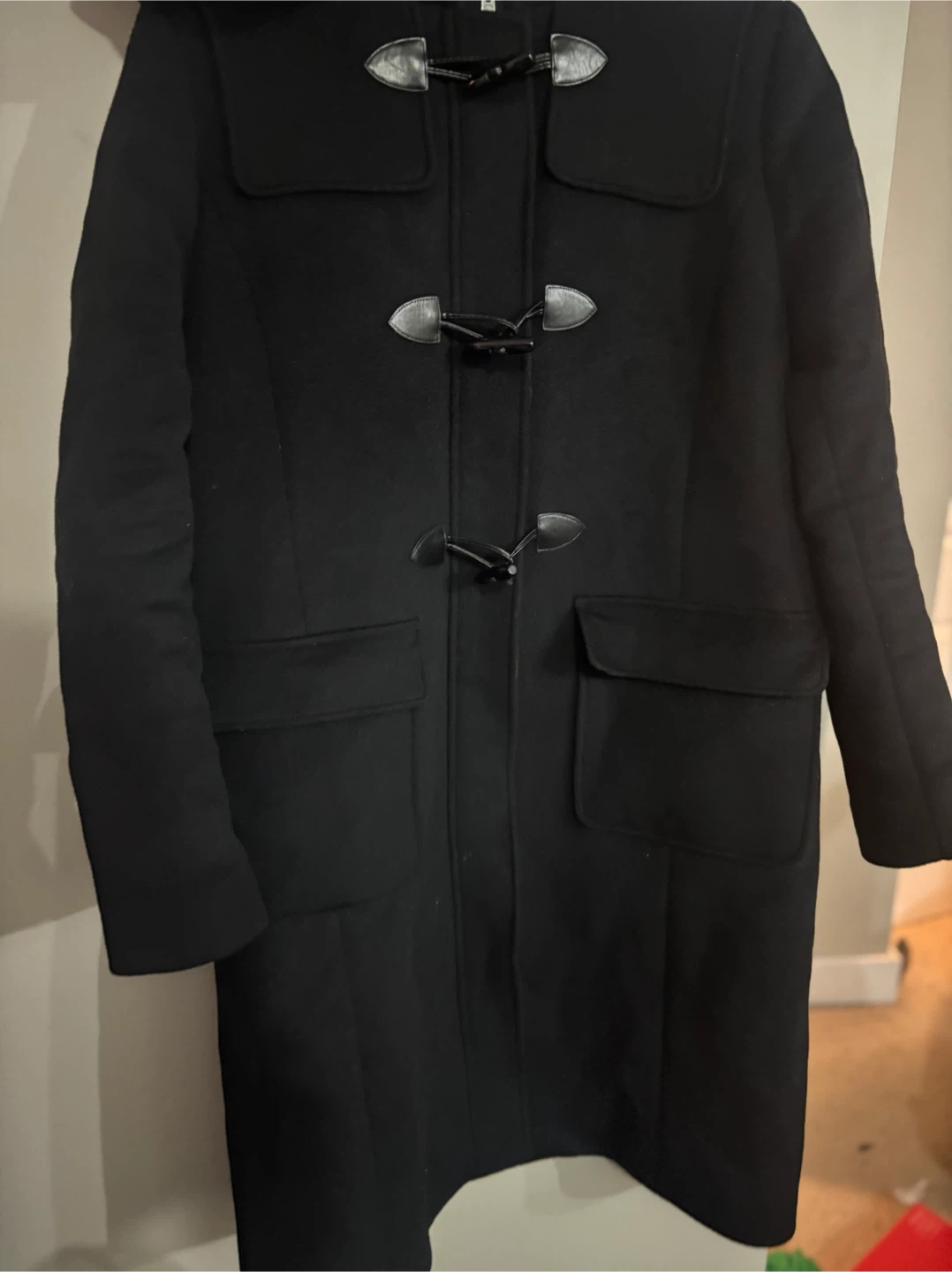 RW&CO. Black Wool Blend Duffle Coat - Size L - photo 3