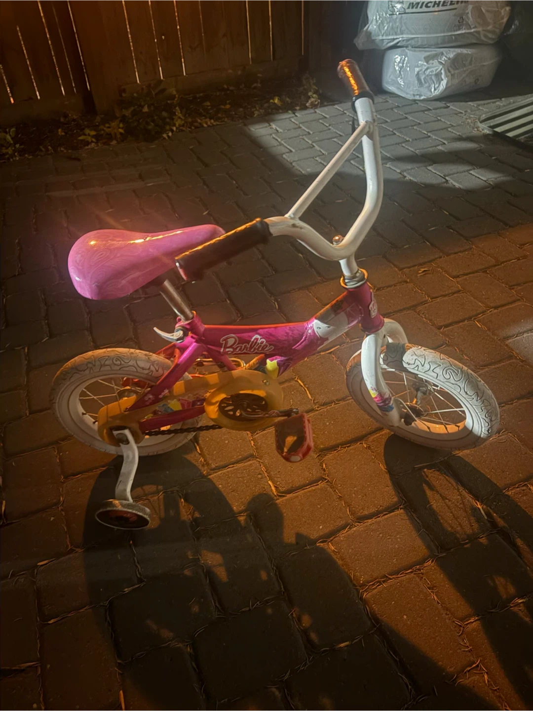 Barbie Kids' Bike - Pink & White