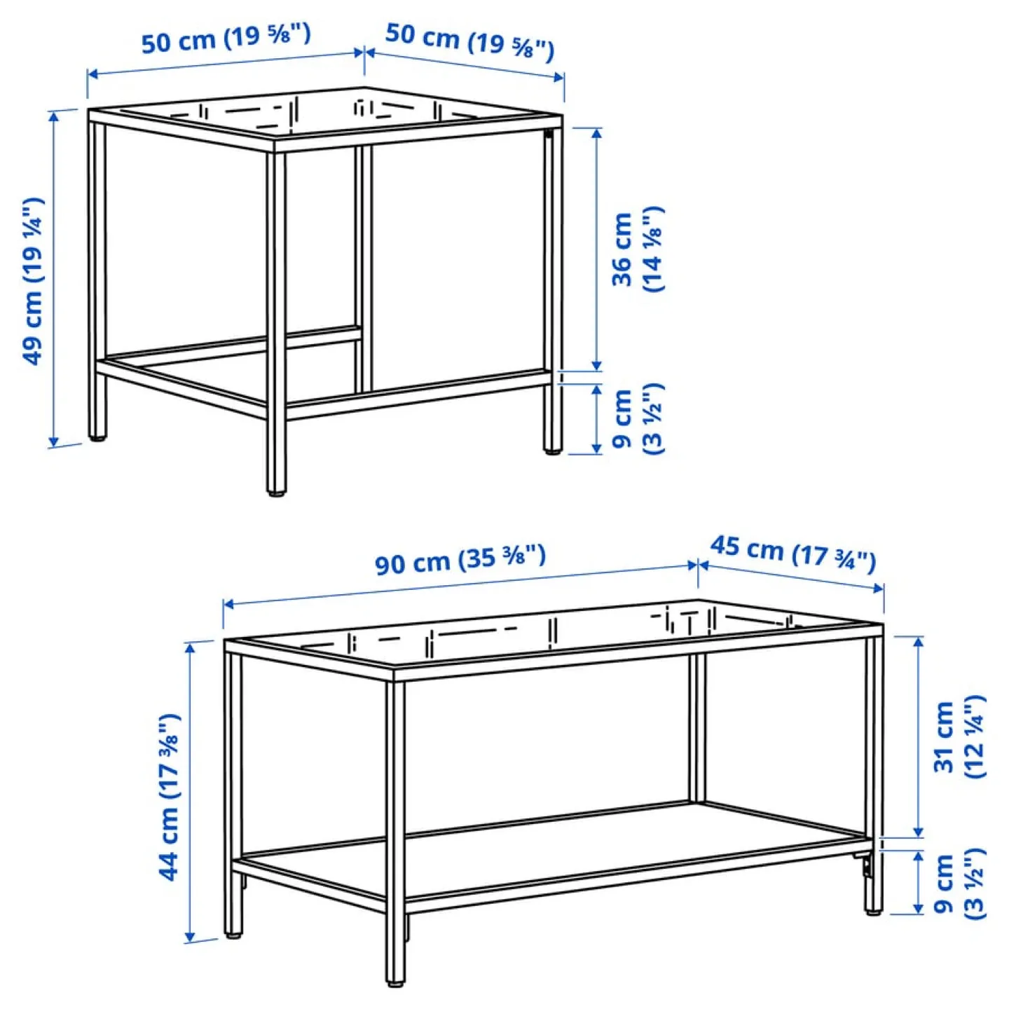 IKEA Vittsjö Nesting Tables, Black/Glass image indicator(4)