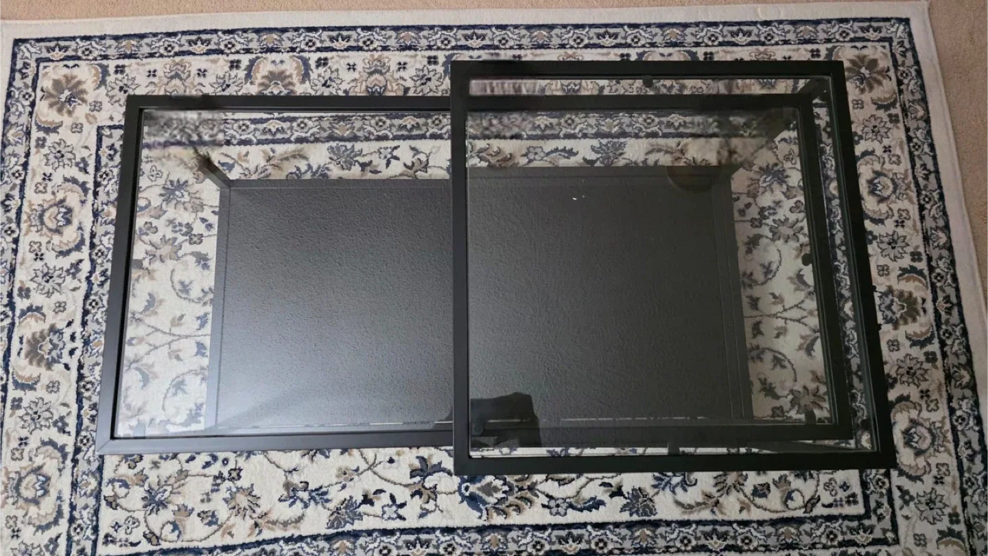 IKEA Vittsjö Nesting Tables, Black/Glass image indicator(2)