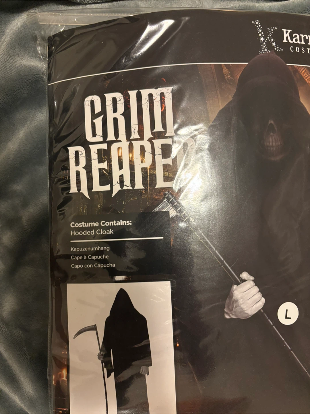 Karnival Costumes Grim Reaper Hooded Cloak - Large