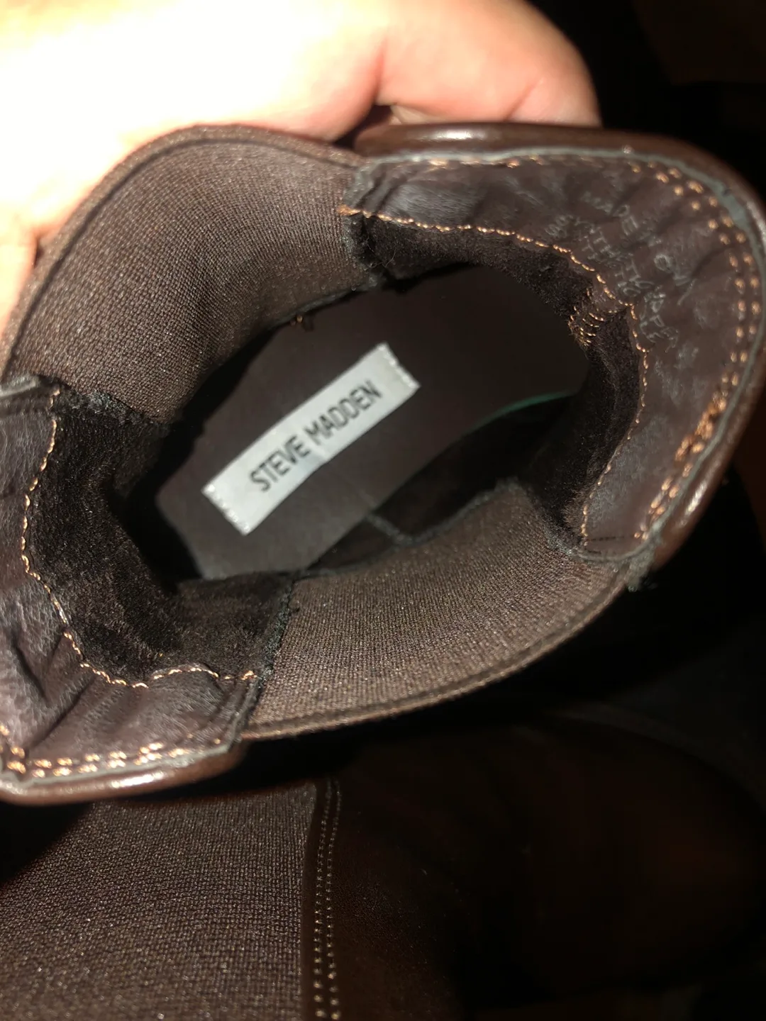 NEW Steve Madden Brown Chelsea Boots image indicator(5)