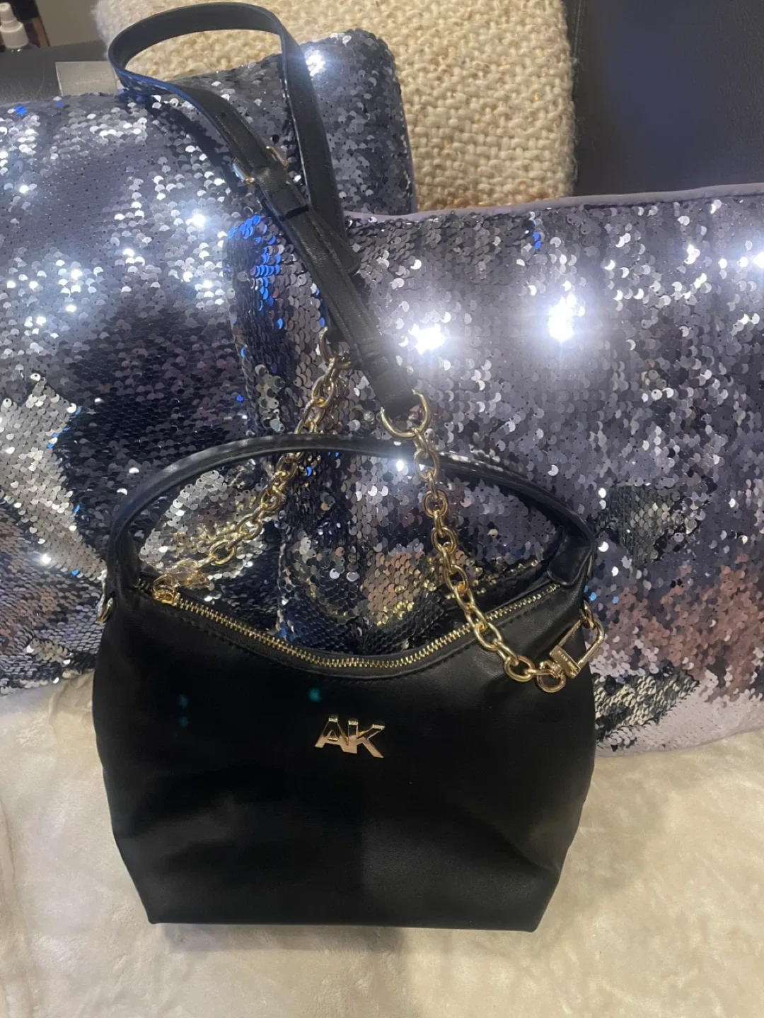 Anne Klein Black Handbag crossbody image indicator(2)