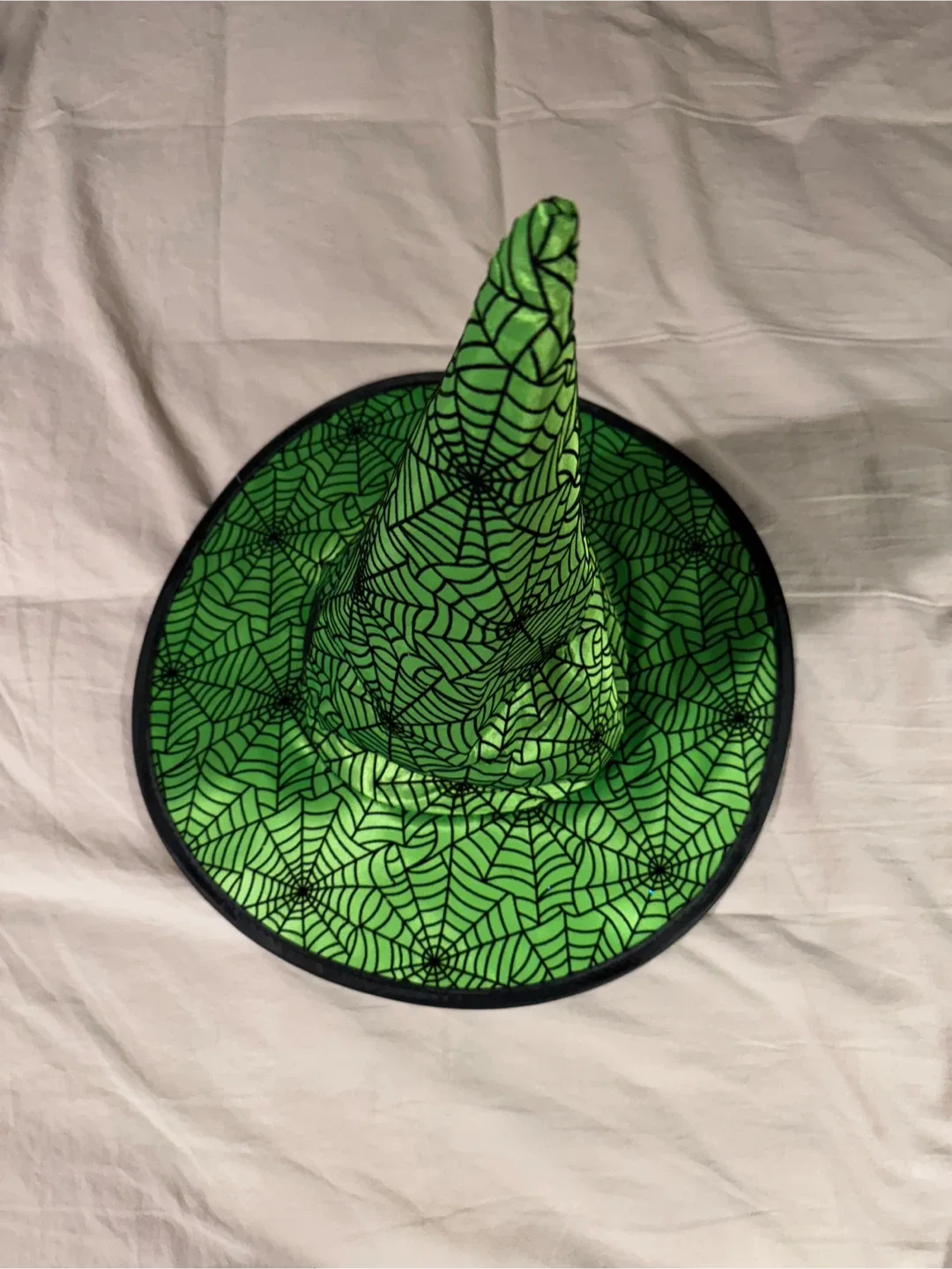 🎃Green Witch Hat with Spiderweb Design image indicator(2)