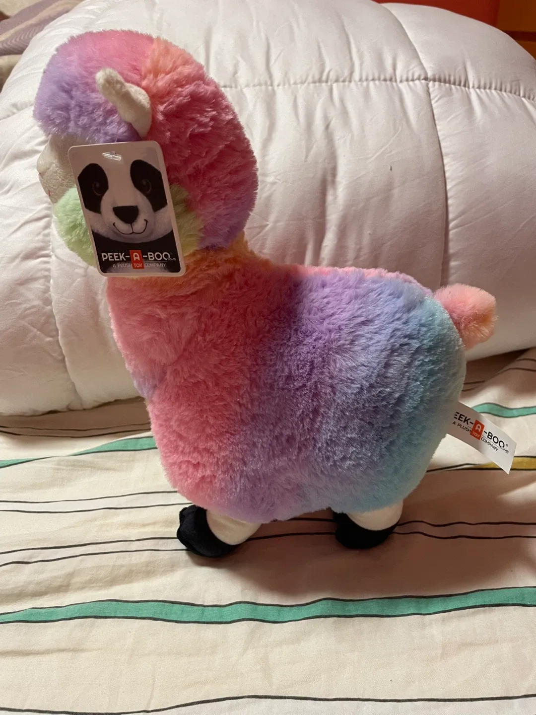 Peek-a-Boo Rainbow Llama Plush Toy - New with Tags! image indicator(2)