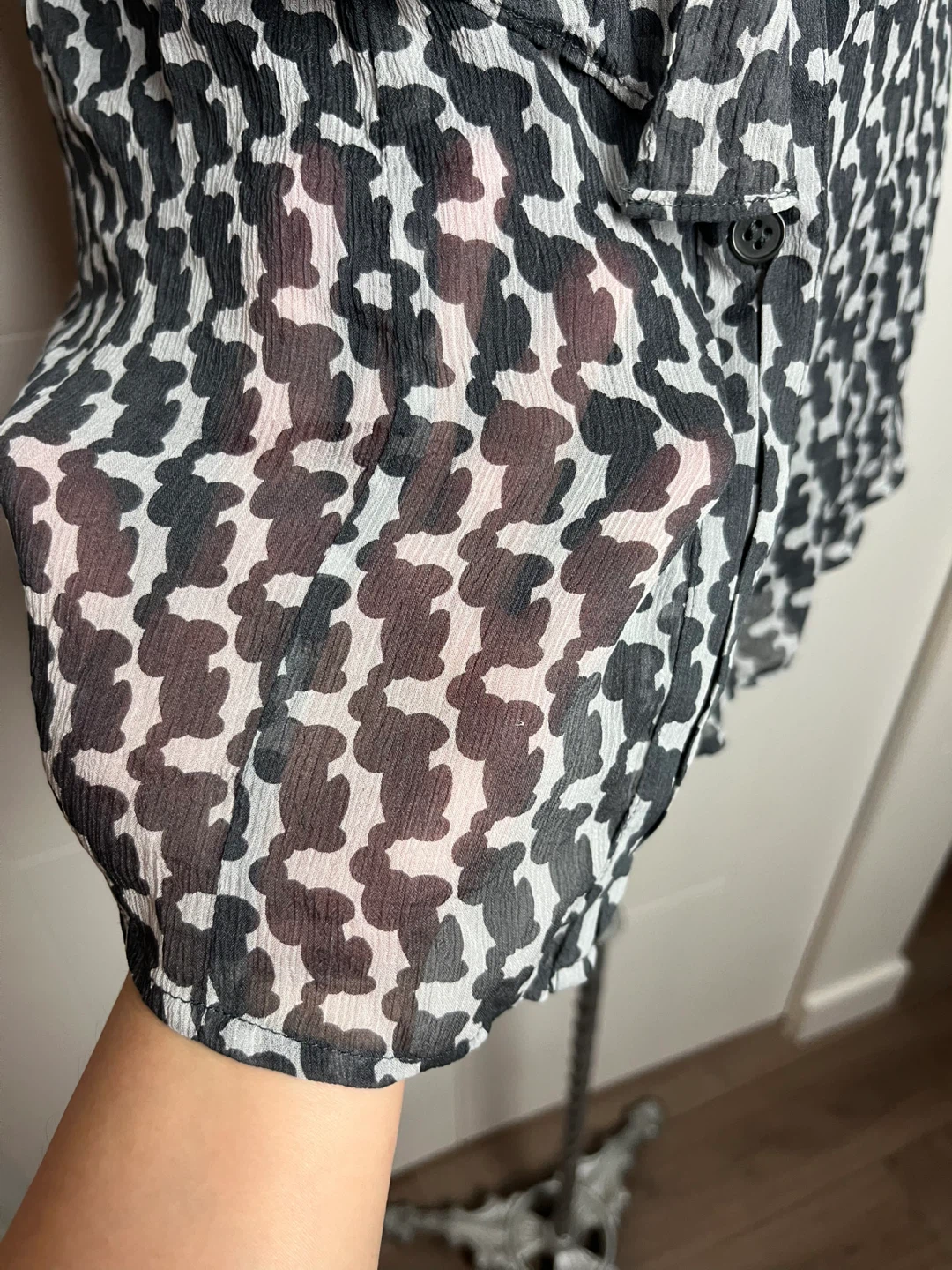 Club Monaco Blouse - Black & White Pattern - photo 3