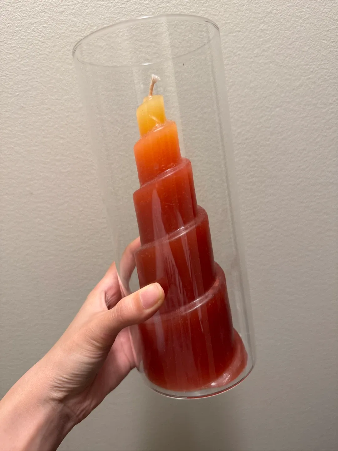 Unique Layered Candle in Glass Holder thumbnail