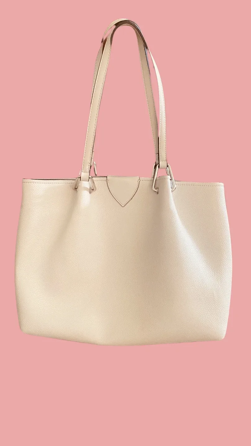 New Anne Klein Cream Tote Bag image indicator(4)