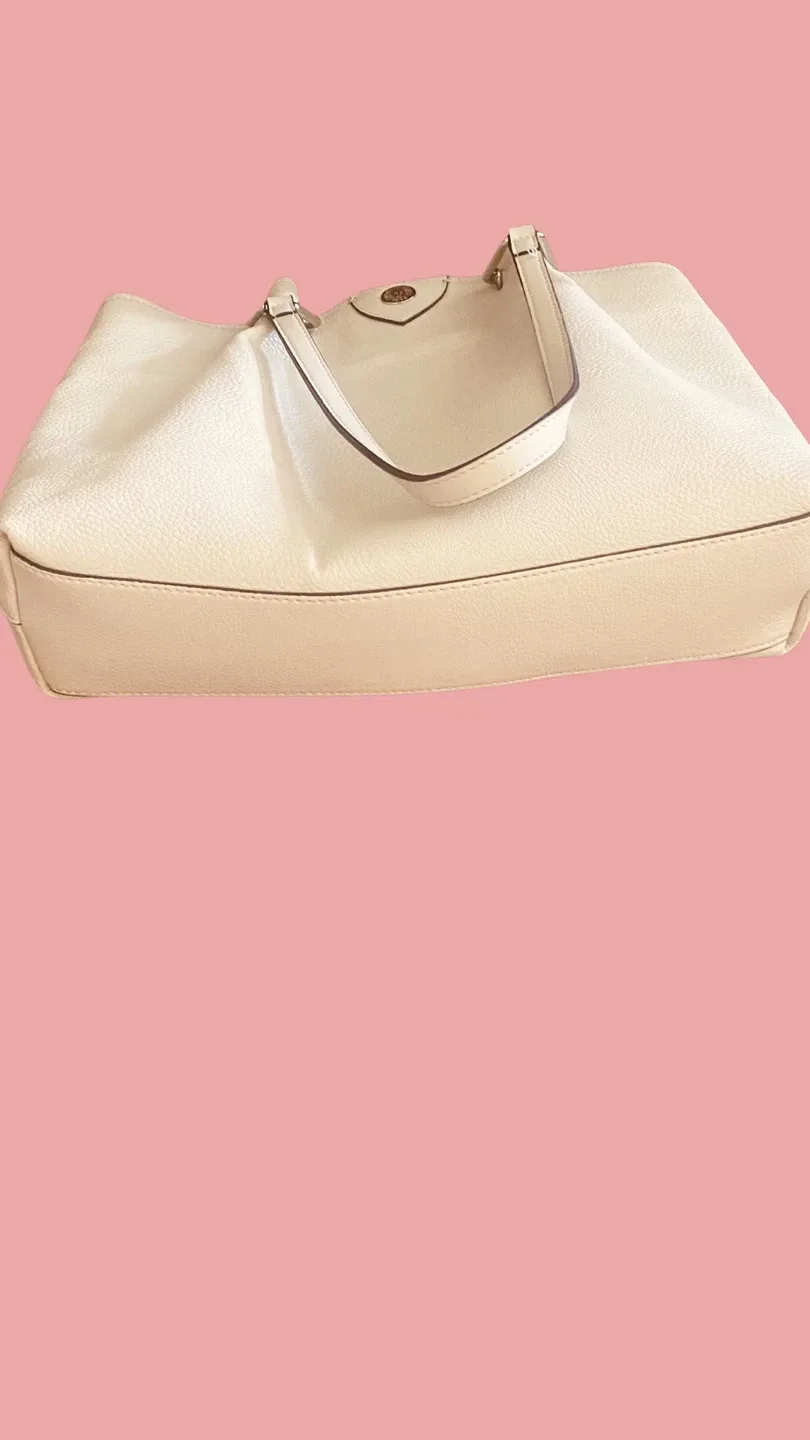 New Anne Klein Cream Tote Bag image indicator(7)