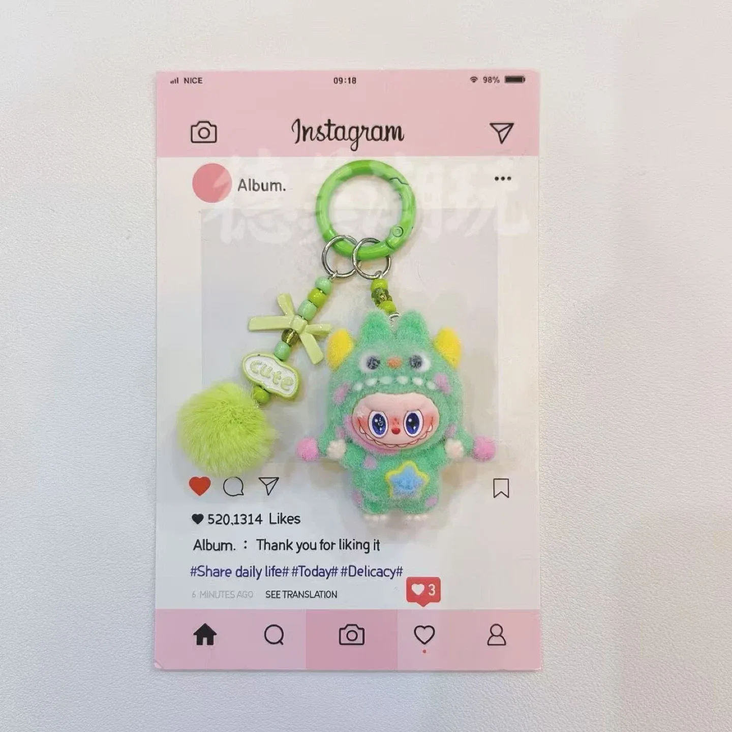 Cute Labubu Keychain image indicator(5)