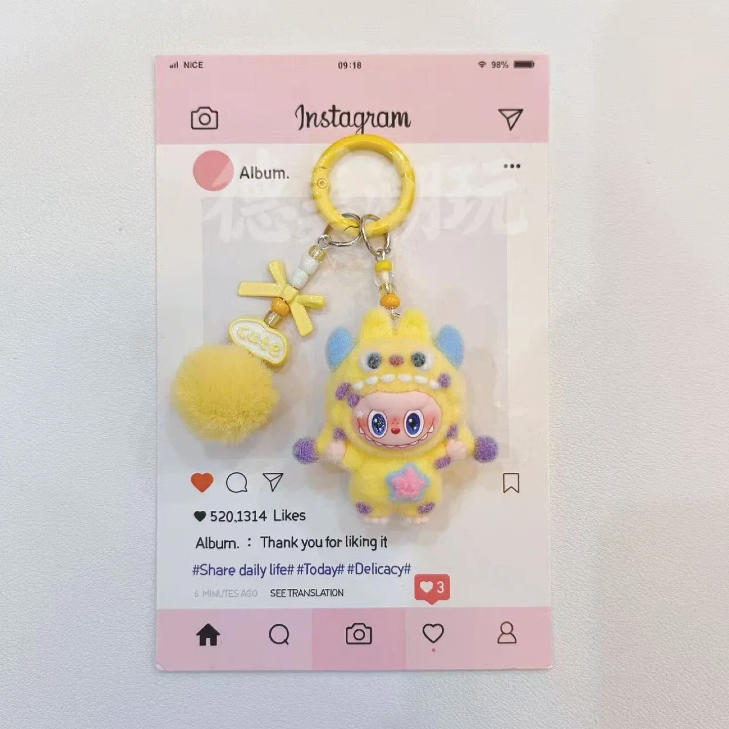 Cute Labubu Keychain image indicator(3)