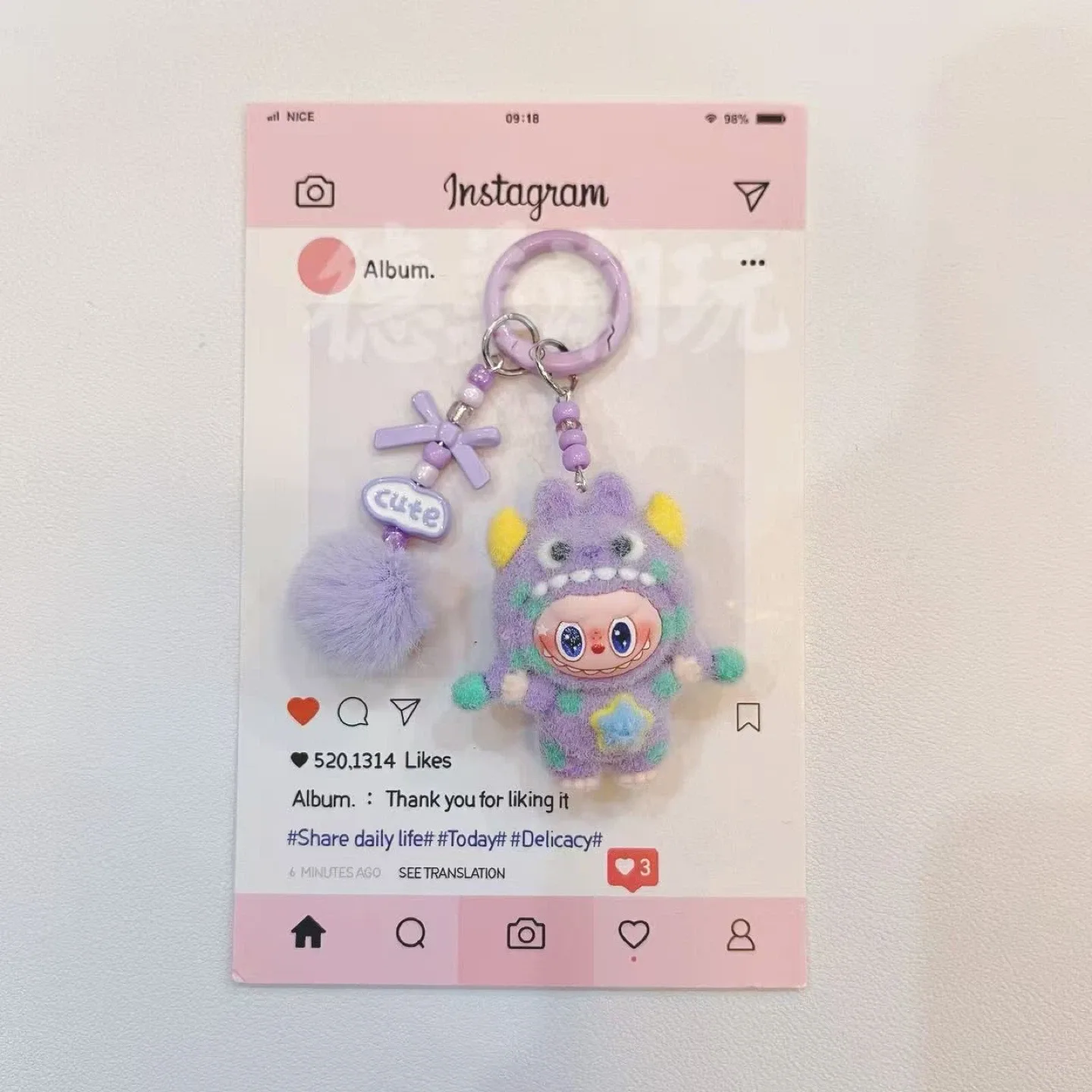 Cute Labubu Keychain image indicator(7)