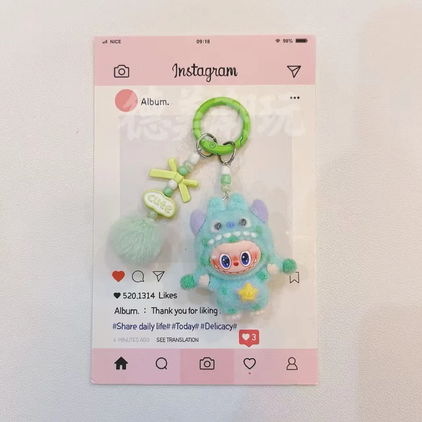 Cute Labubu Keychain image indicator(6)