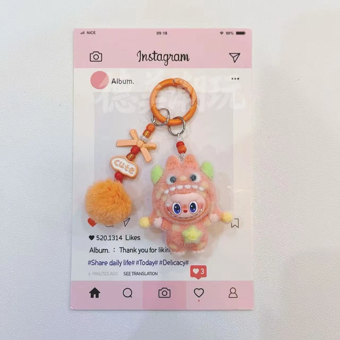 Cute Labubu Keychain image indicator(8)