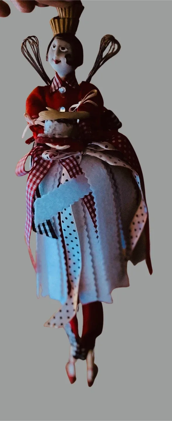 Vintage Baking Cooking Fairy Queen Doll Ornament image indicator(6)