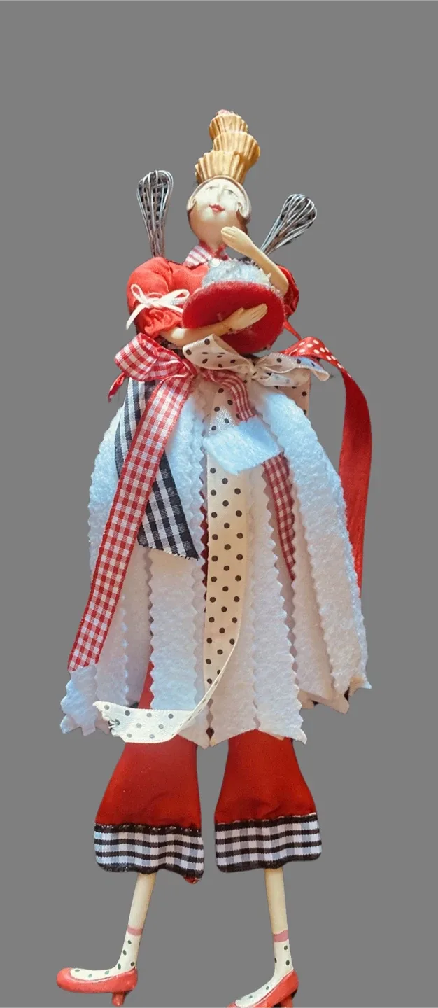 Vintage Baking Cooking Fairy Queen Doll Ornament image indicator(7)