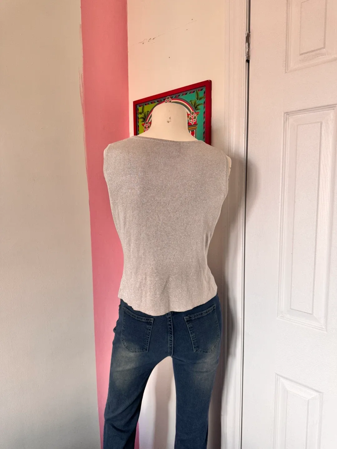 Silver Sleeveless Top image indicator(3)