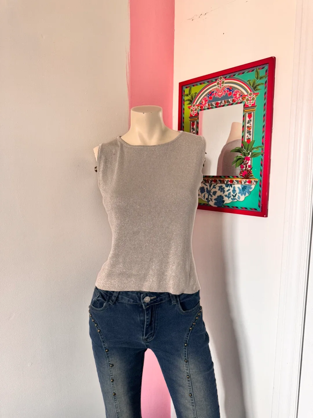 Silver Sleeveless Top thumbnail