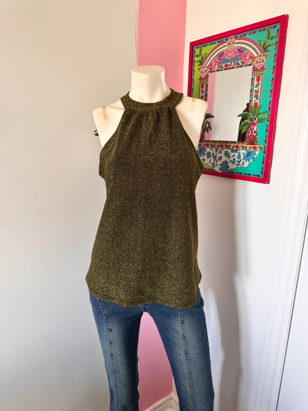 Green/Yellow Sparkly Top thumbnail