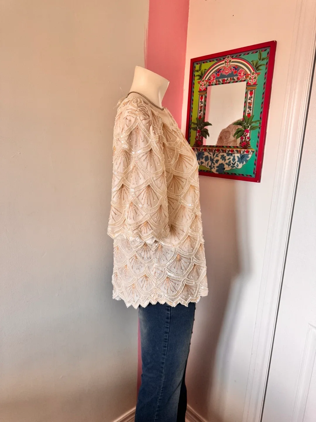 Embellished Top with Shoulder Pads image indicator(2)