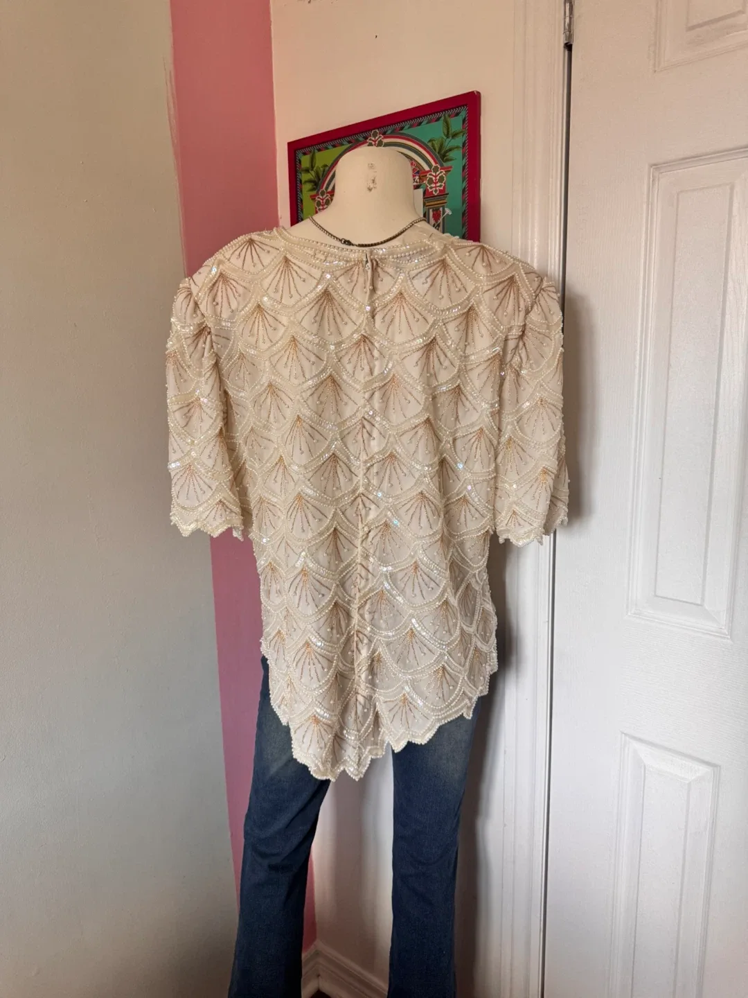 Embellished Top with Shoulder Pads image indicator(3)