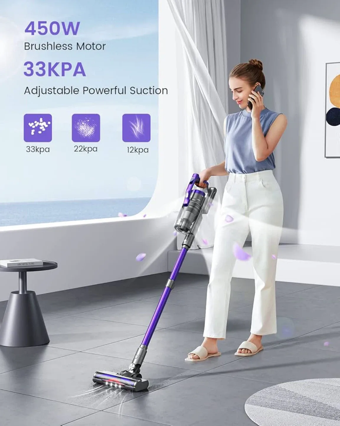 Cordless Stick Vacuum Cleaner (HONITURE S14) image indicator(2)