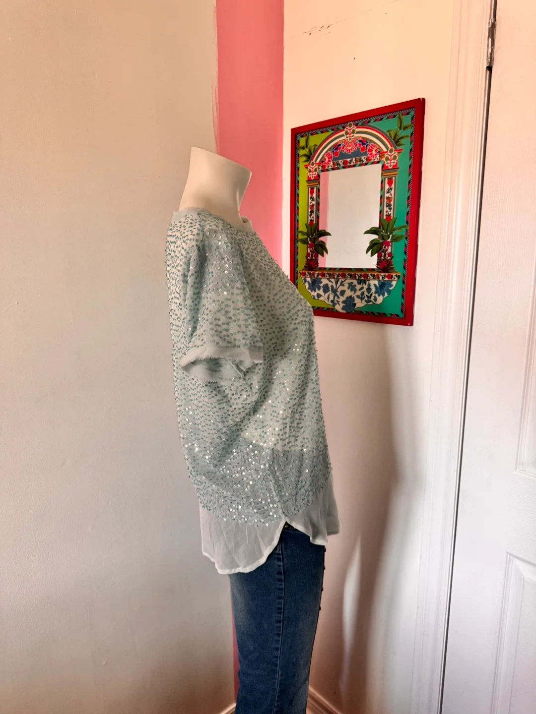 DKNY Blue Sequin Top image indicator(4)