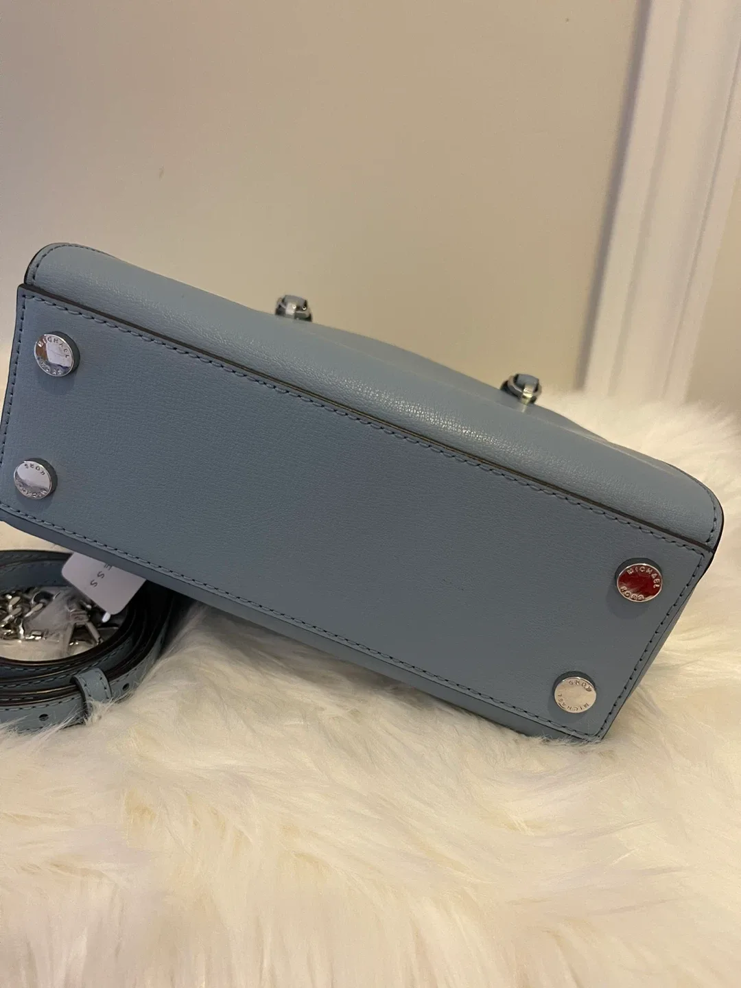 MK Ellis small l Satchel + NEW POMPOM KEY CHAIN image indicator(5)