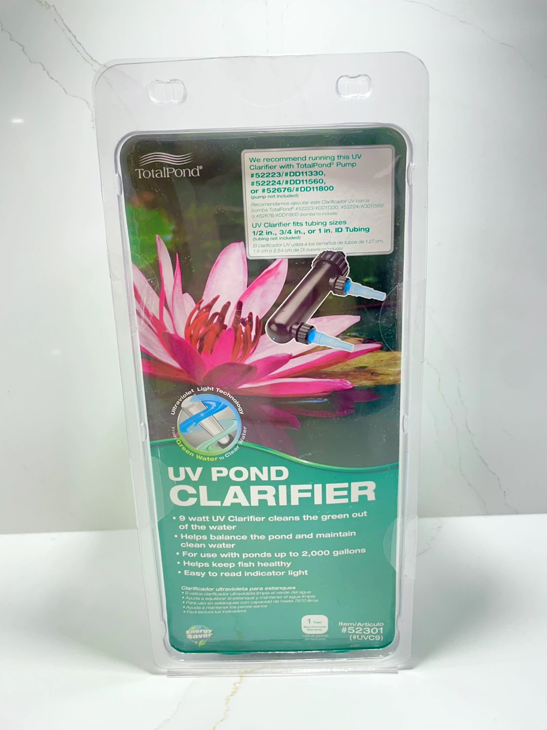 TotalPond 9W UV Clarifier Sterilize Water Light Bulb Technology