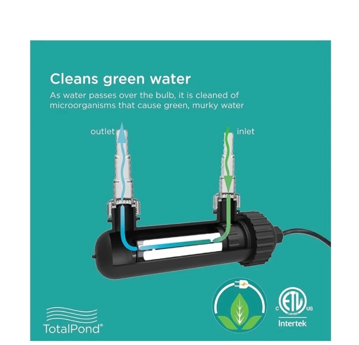 TotalPond 9W UV Clarifier Sterilize Water Light Bulb Technology - photo 4