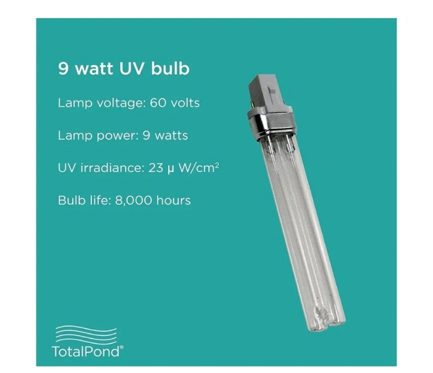 TotalPond 9W UV Clarifier Sterilize Water Light Bulb Technology image indicator(9)