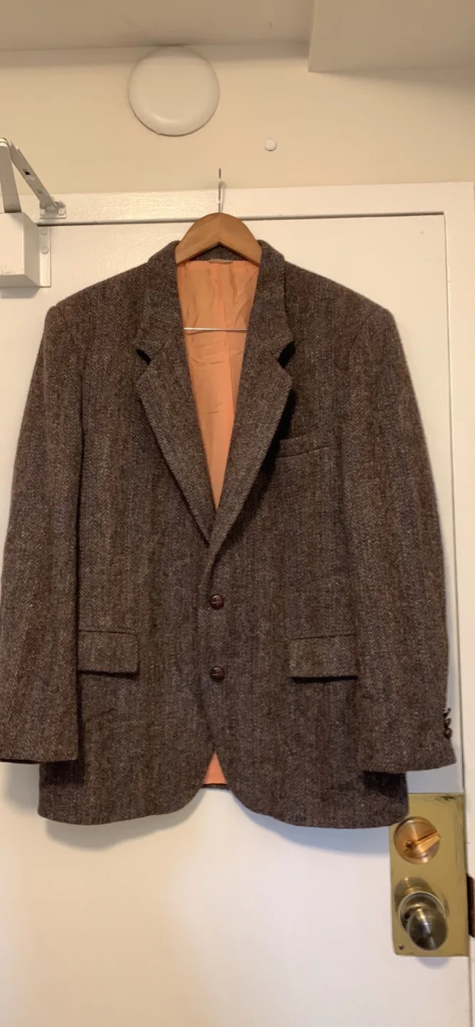 Harris Tweed Brown Blazer - Size 42 thumbnail
