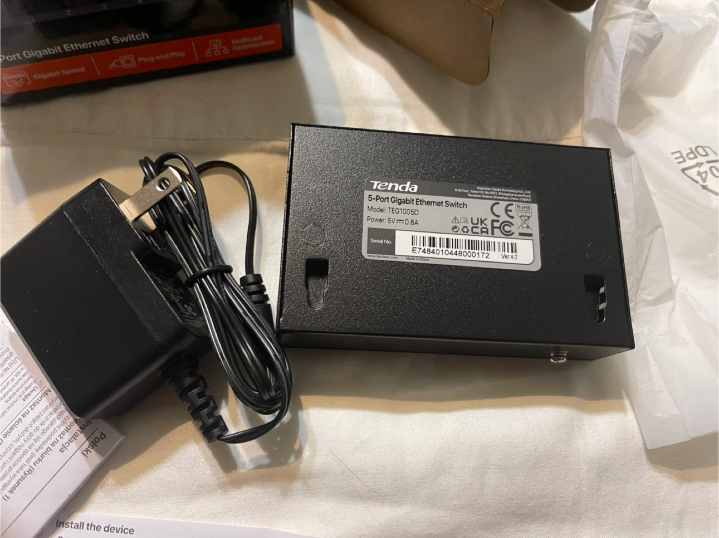 New Tenda 5-Port Gigabit Ethernet Switch - photo 2