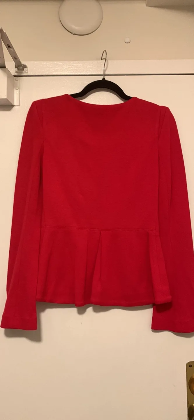 Yoana Baraschi Red Ruffle Blazer image indicator(2)