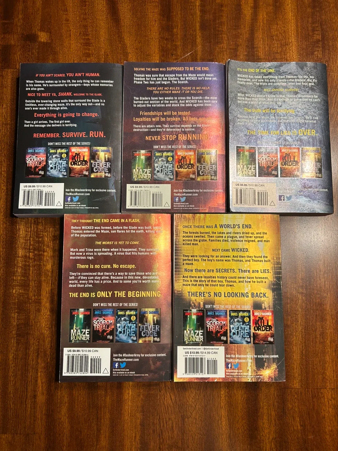 LIKE NEW! The Maze Runner Series by James Dashner (5 Books) image indicator(3)