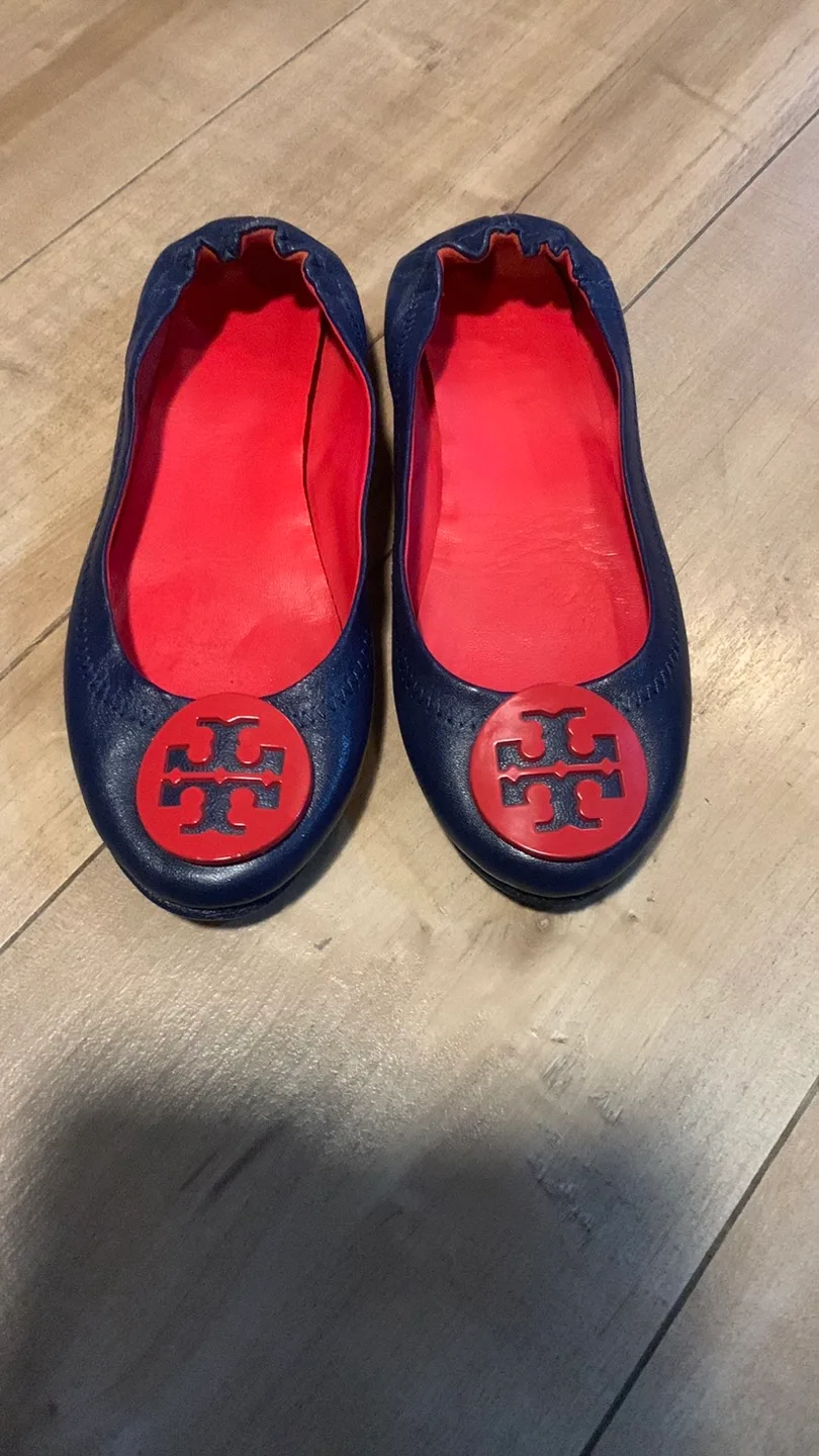 Tory Burch Ballet Flats - Blue & Red - Size 7.5 image indicator(4)