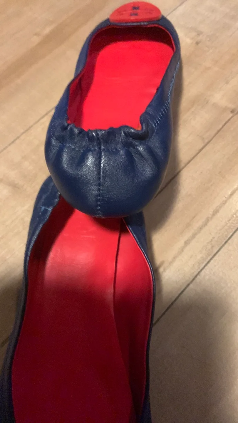 Tory Burch Ballet Flats - Blue & Red - Size 7.5 image indicator(8)