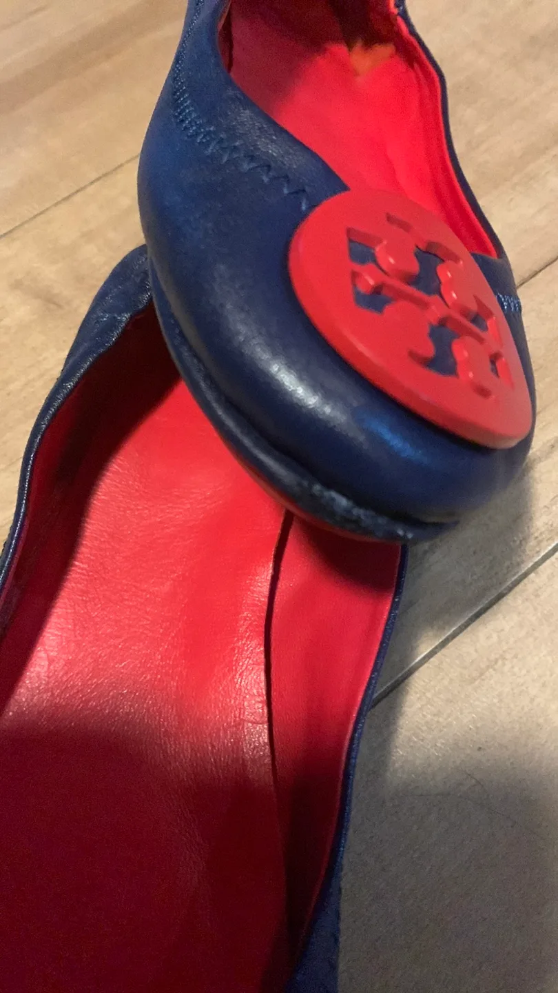 Tory Burch Ballet Flats - Blue & Red - Size 7.5 image indicator(6)
