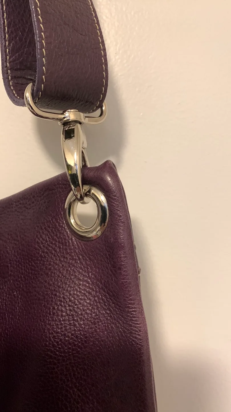 Roots Leather Crossbody Bag - Plum image indicator(2)
