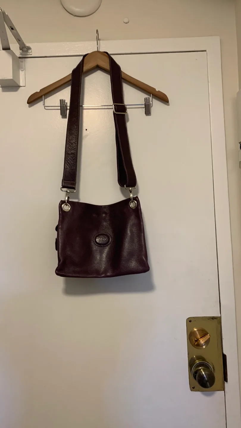 Roots Leather Crossbody Bag - Plum image indicator(4)