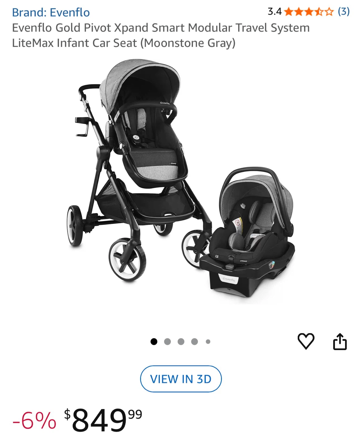 Evenflo Gold Pivot Xpand Travel System