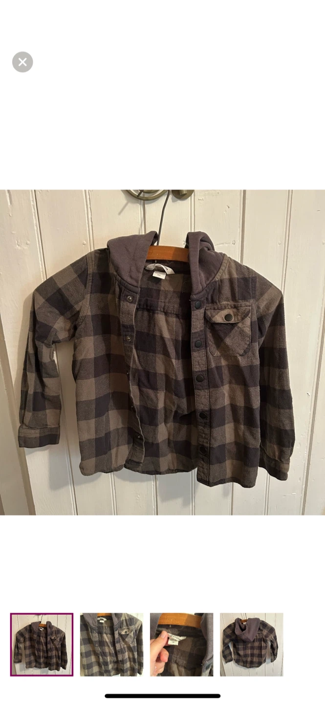 Ripzone Size 6/6X Flannel Hoodie