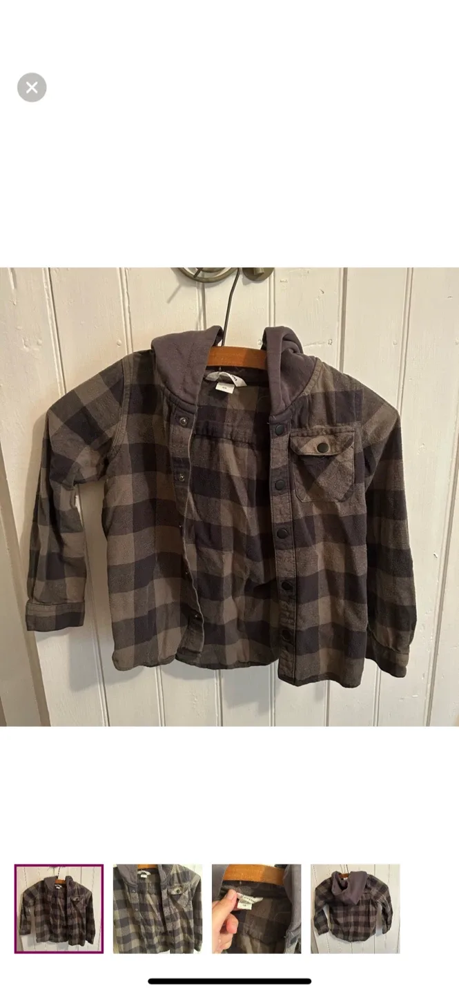 Ripzone Size 6/6X Flannel Hoodie thumbnail