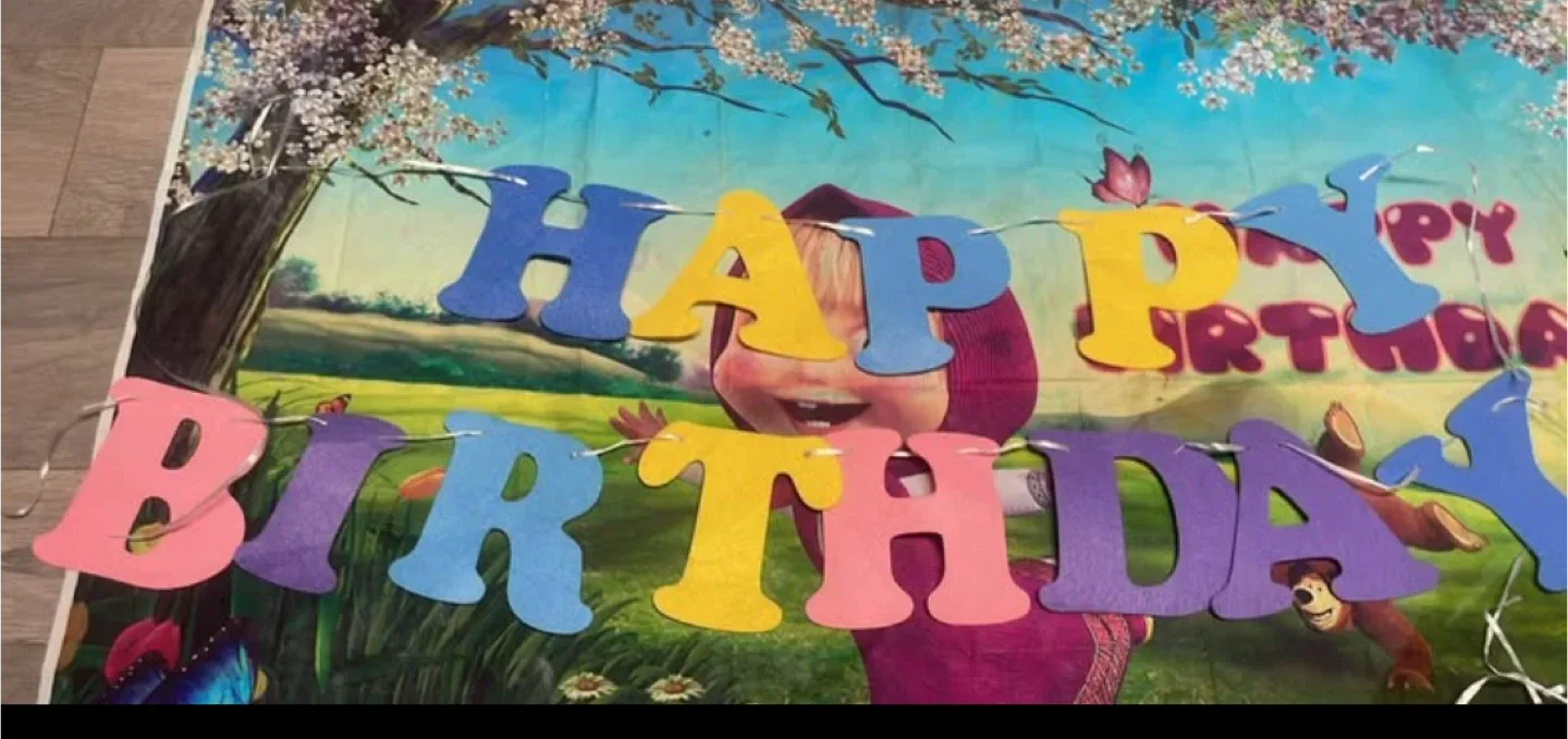 Masha birthday theme decoration image indicator(2)